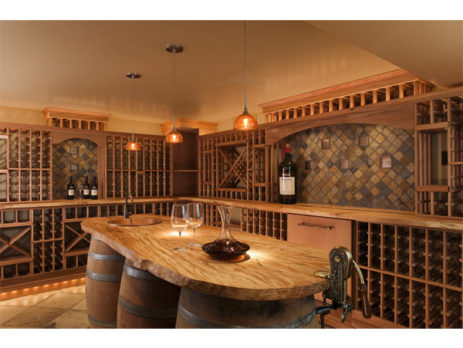 traditional wine cellar racking CR036