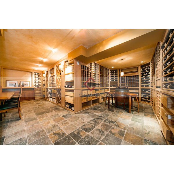 Timber made to order wine racking with temperature control ...