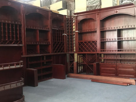 wood liquor cabinet