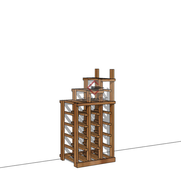 Waterfall Rack Types Modular waterfall wine rack kits with stain - Ciematic