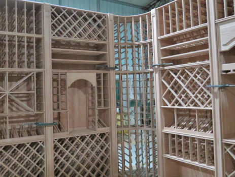 stained wine rack