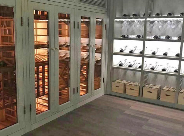 custom wine fridge cabinet