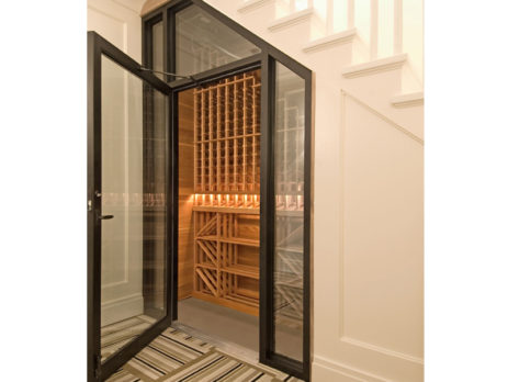 wine cellar under staircase