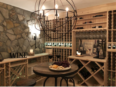basement wine rack