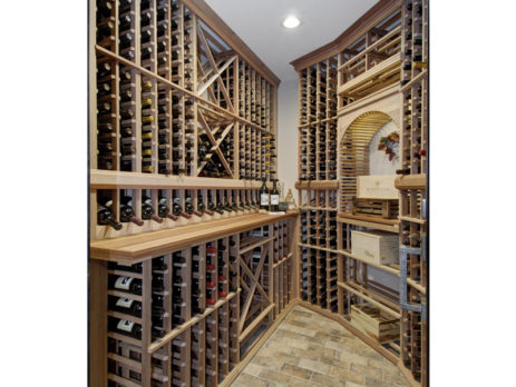 basement bar wine rack