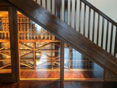 staircase wine rack