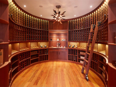 curved wine rack